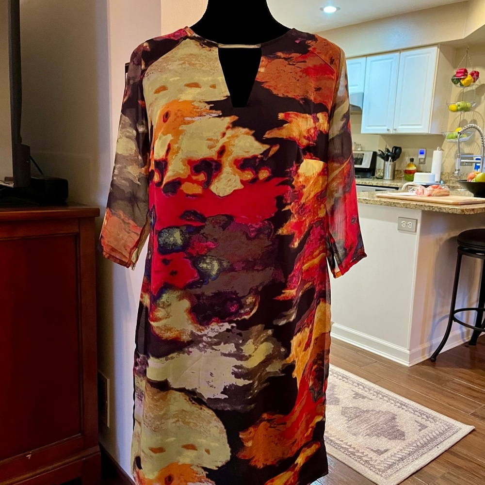 Dress T Abstract Print Women's Dress